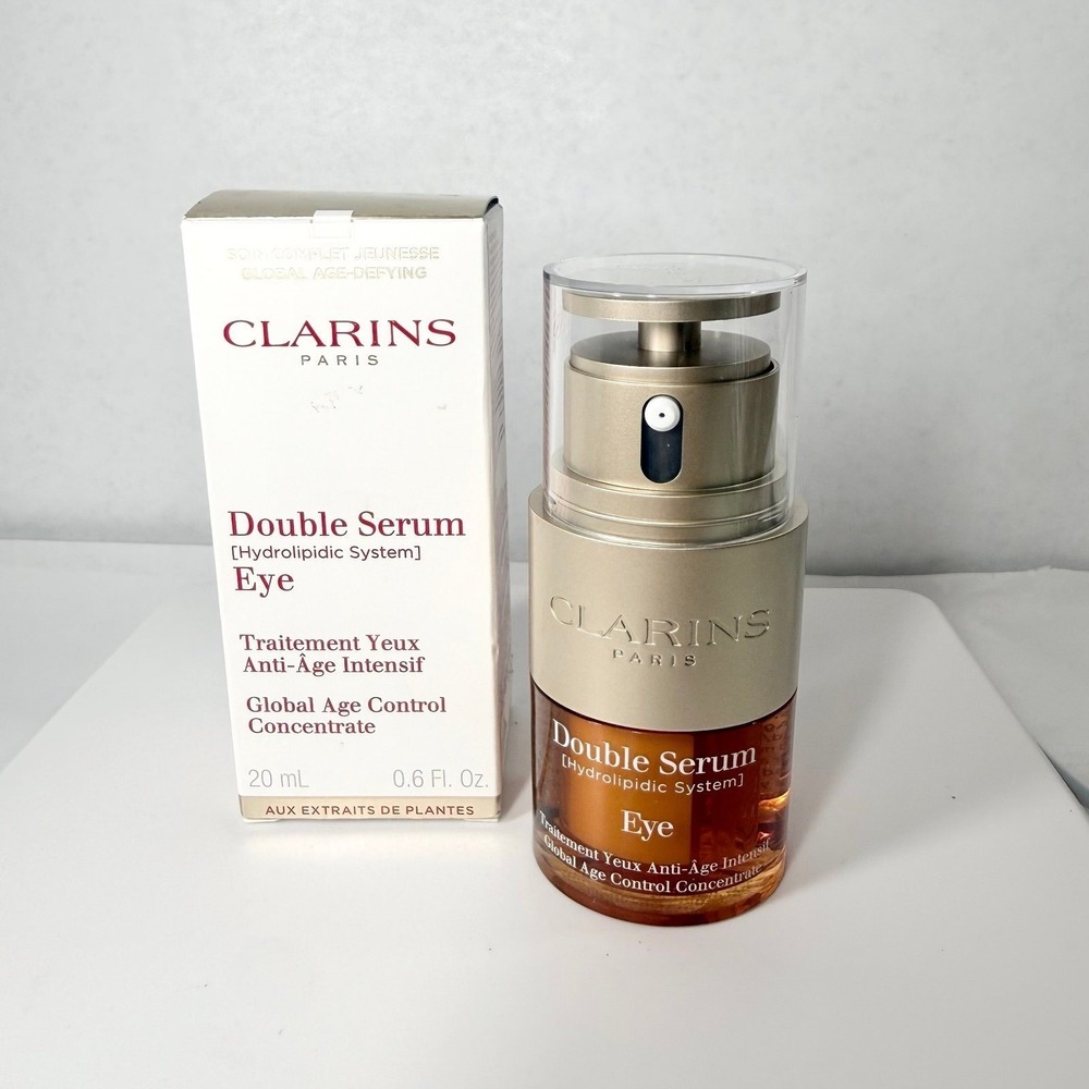 NEW Clarins Paris Double Serum Eye Hydrolipidic System Age 20mL 0.6 fl oz NIB